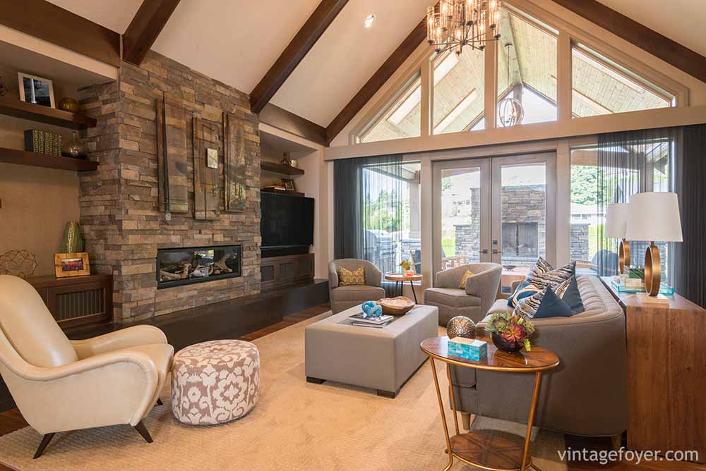 44 Cozy Living Rooms Cabins With Beautiful Stone Fireplaces