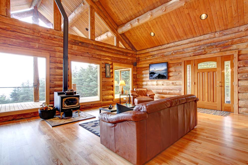 Beautifully Natural Log Home Interiors