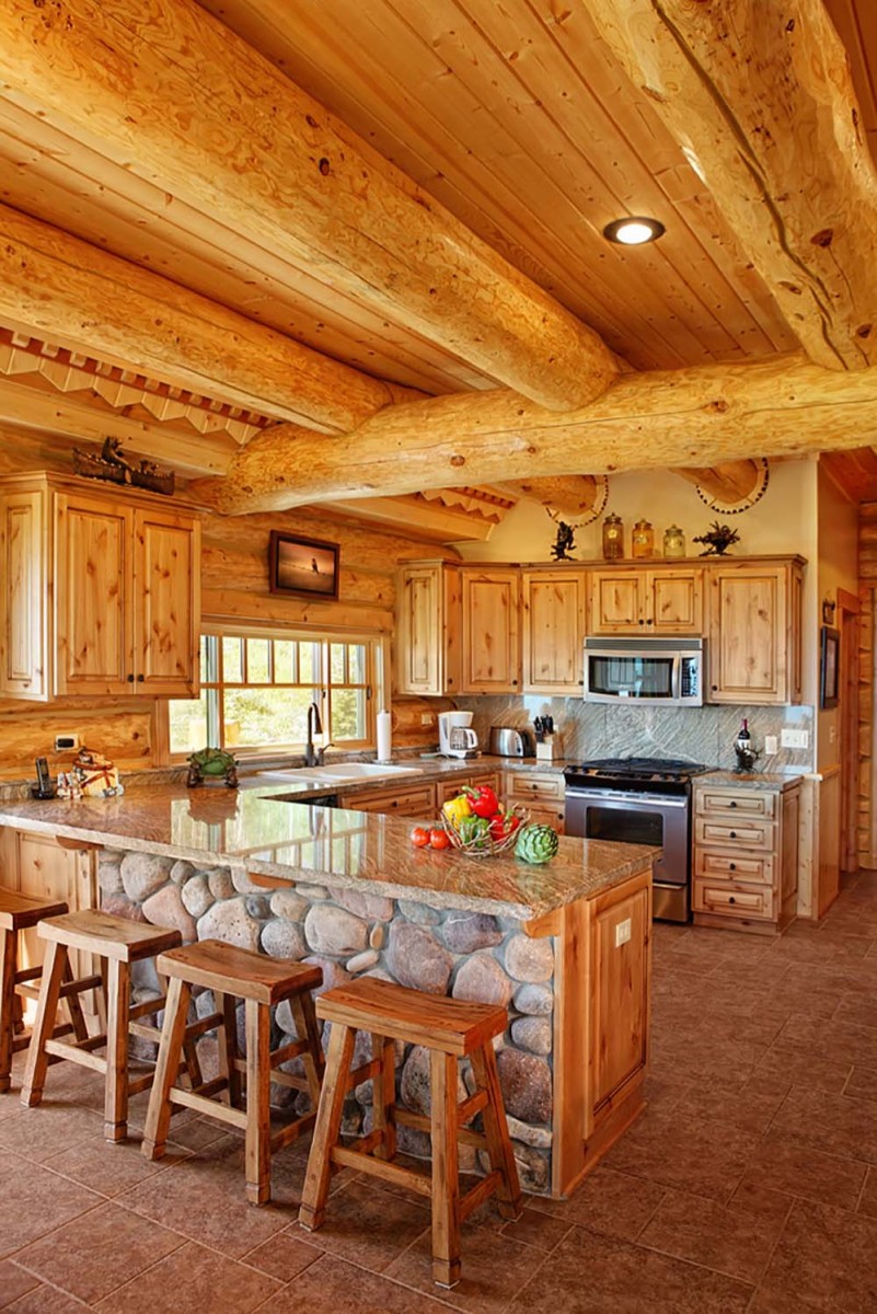 Beautifully Natural Log Home Interiors Page 2 Vintage Foyer